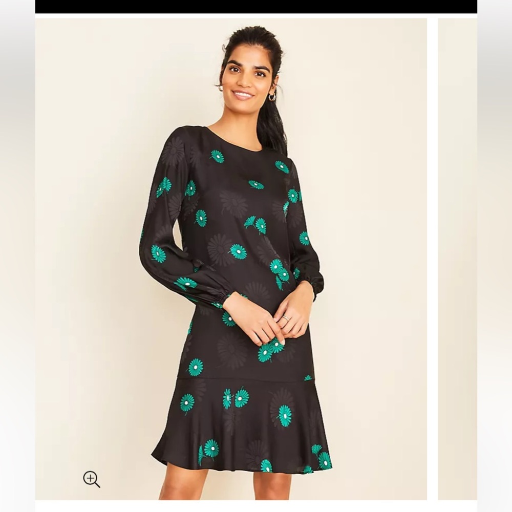 Ann Taylor floral‎ Jacquard Flounce Shift Dress. NWT. Retail 139